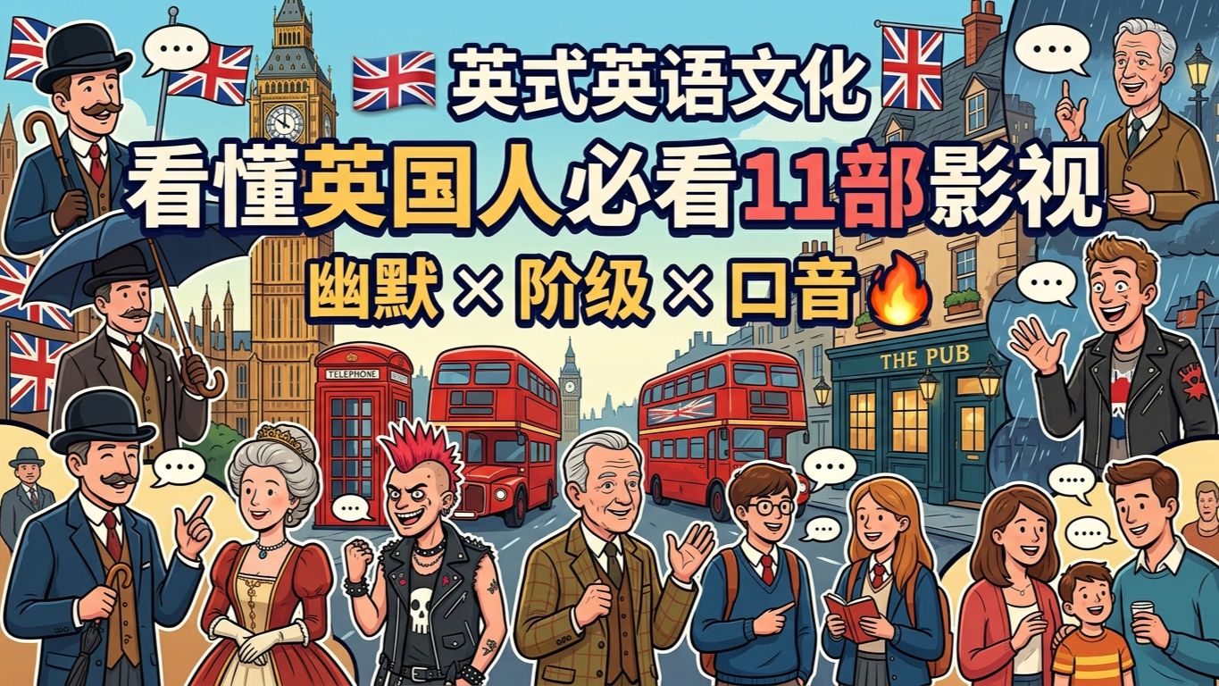 【英式英语文化】看懂英国人必看这11部影视！从英式幽默、阶级到地域口音一次搞懂｜建议收藏｜Unlock English with Hannah
