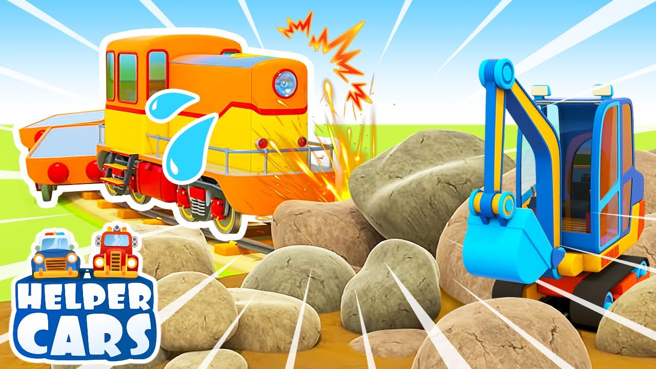 【1080高清英文字幕】【Helper cars】英文启蒙动画，山体滑坡救援，共9P