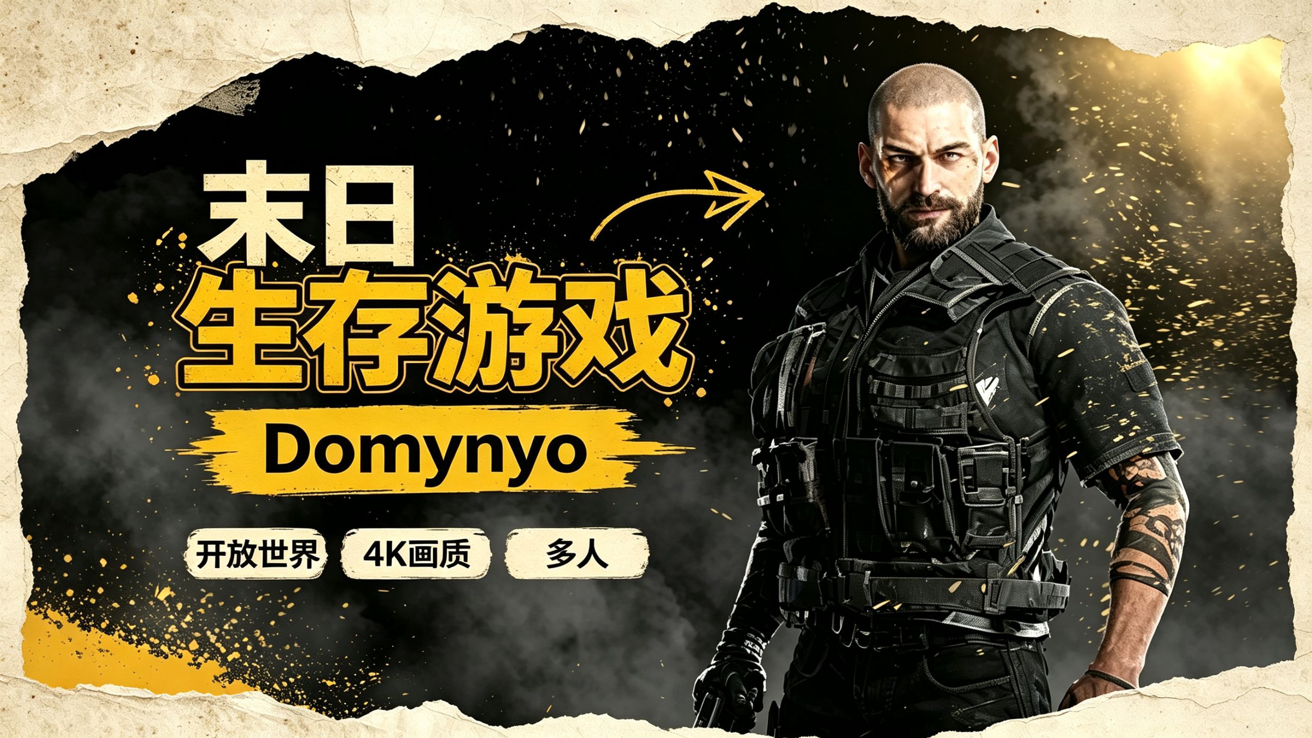 末日废墟多人混战、生存冒险【Domynyo】废弃城市、动态天气、昼夜循环