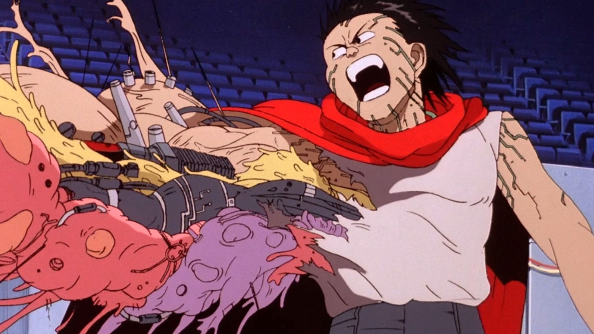 1988年的日本成人动画，大友克洋经典代表作，赛博朋克巅峰开局