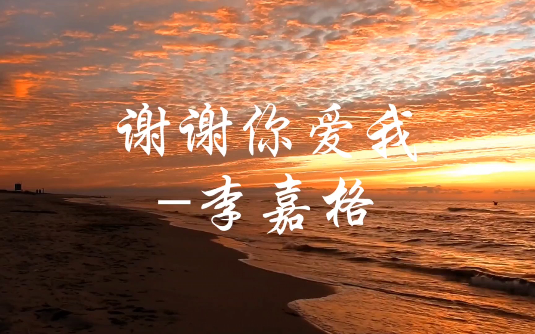 谢谢你爱我-李嘉格“谢谢你爱着我，我的手 你紧握”