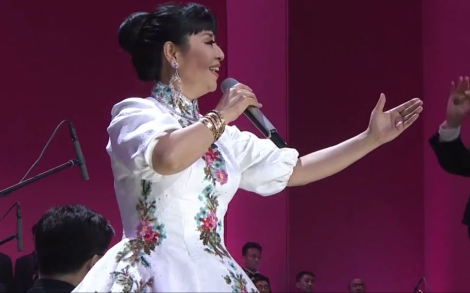 【殷秀梅】《绒花》美声版，结尾15秒绝美弱音，63岁女高音大佬现场放大招