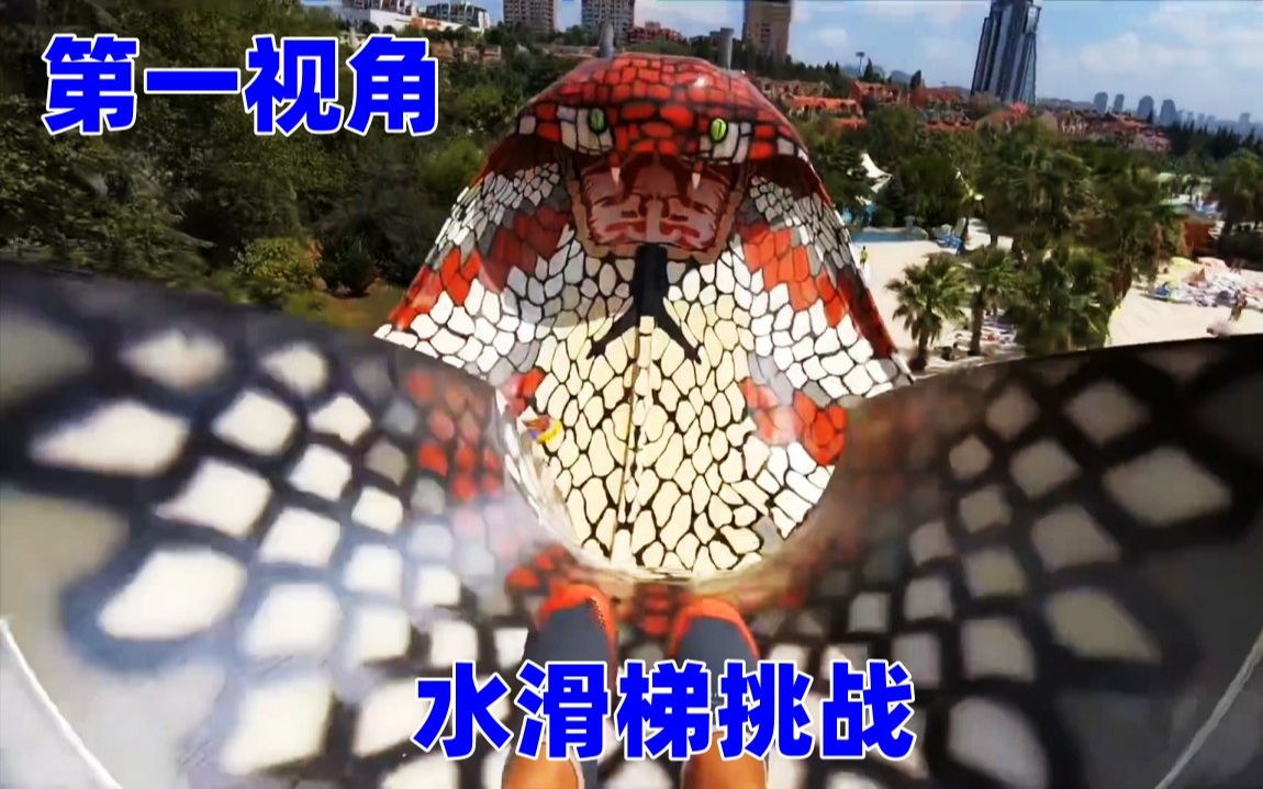 眼镜蛇水滑梯你们玩过吗？第一视角带你去挑战