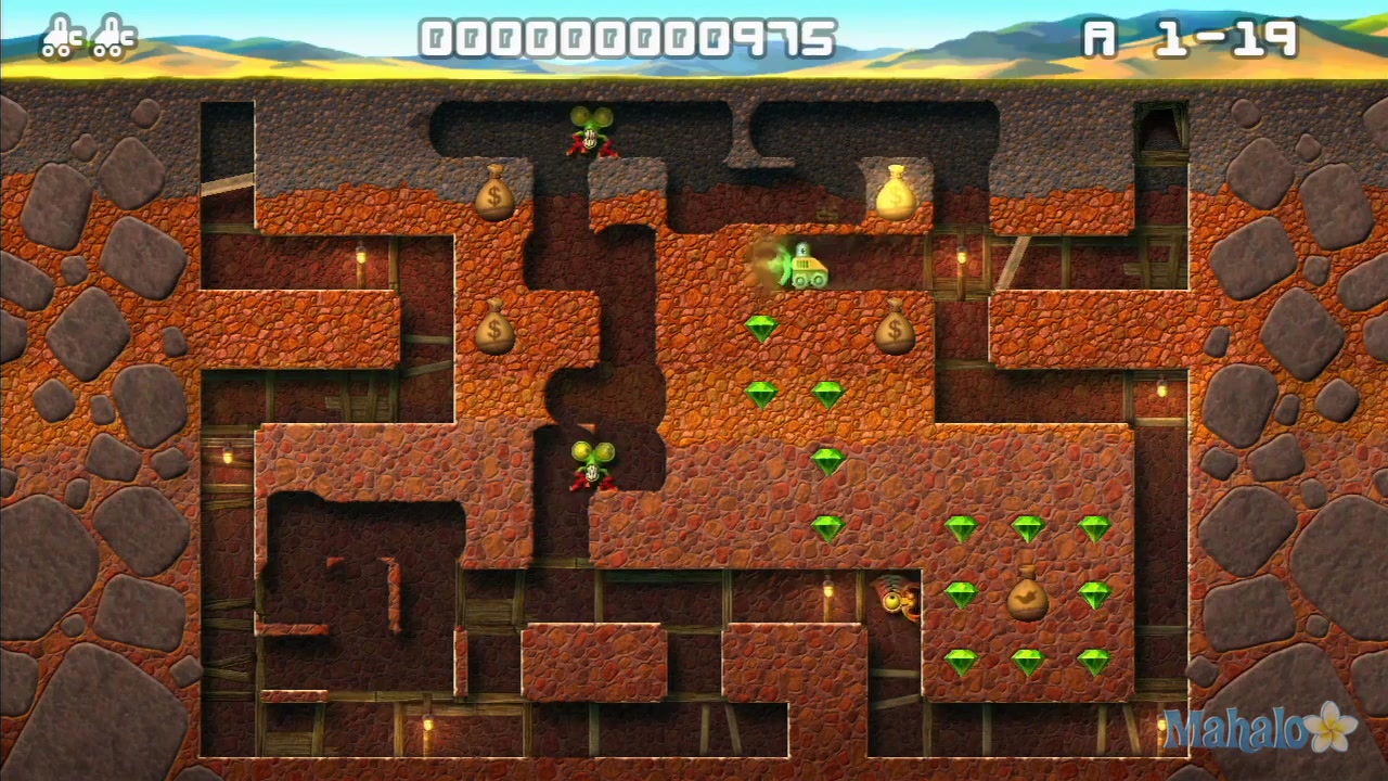 【PSN小游戏攻略】地底挖掘者HD 单人 通关视频 Digger HD Walkthrough - Arcade -
