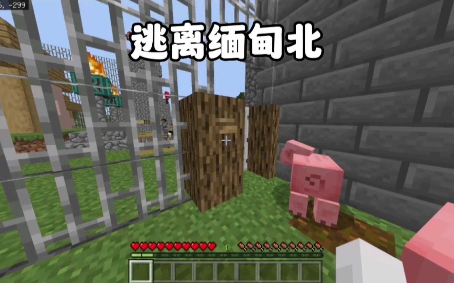 我的世界：逃离缅甸北1，假如被抓到缅甸北跟猪住一起该怎么办？