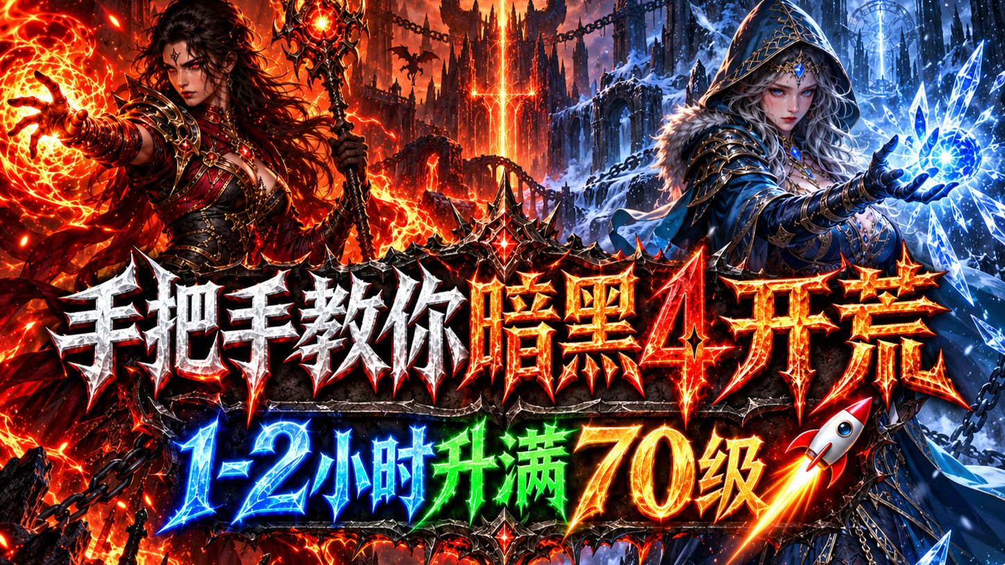 【暗黑4】完美开局，2小时速升70级，开荒发育最优路线