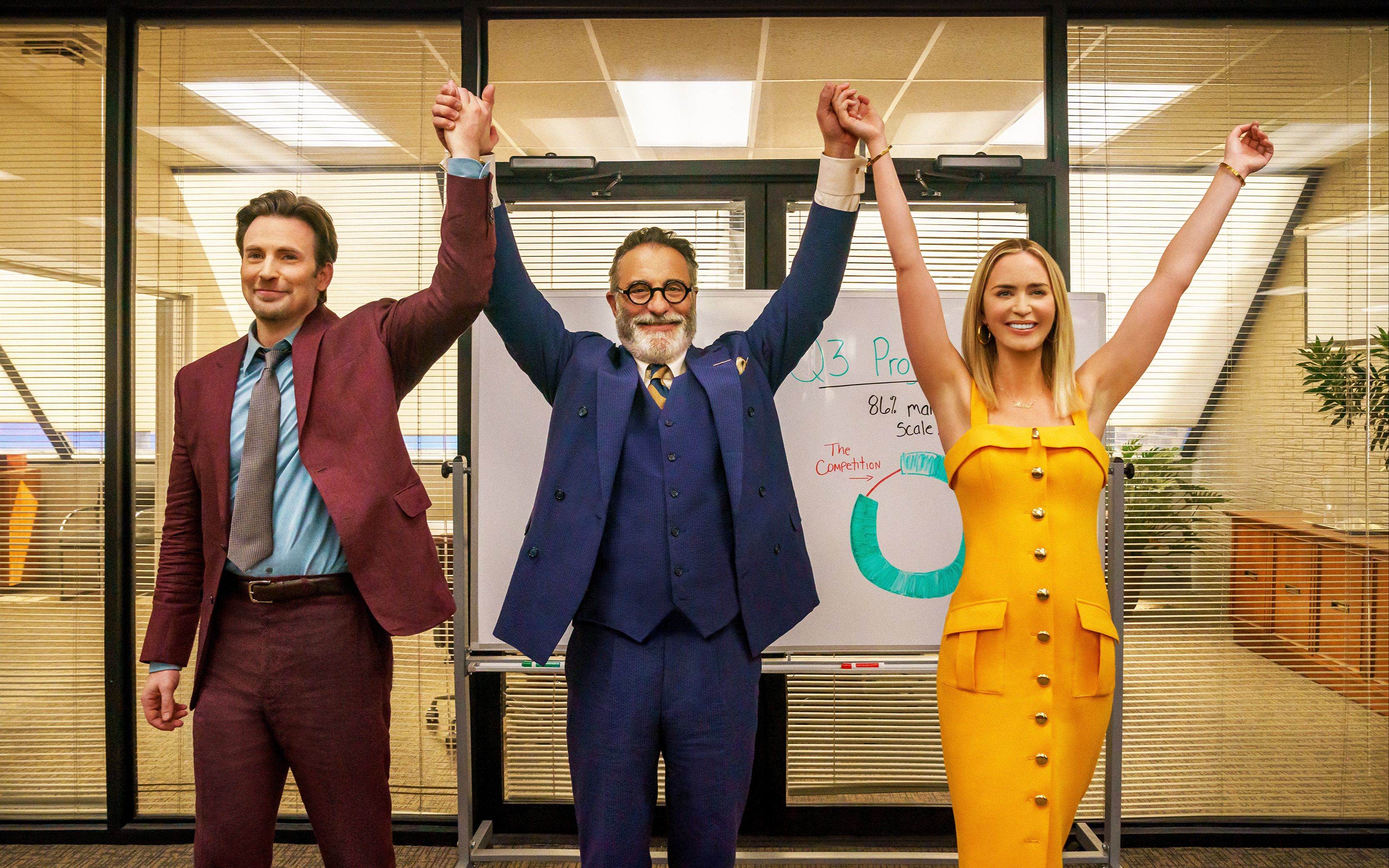"美队"卖假药搞诈骗！Netflix犯罪片《止痛骗》正式预告，艾米莉·布朗特×克里斯·埃文斯！10.27上线