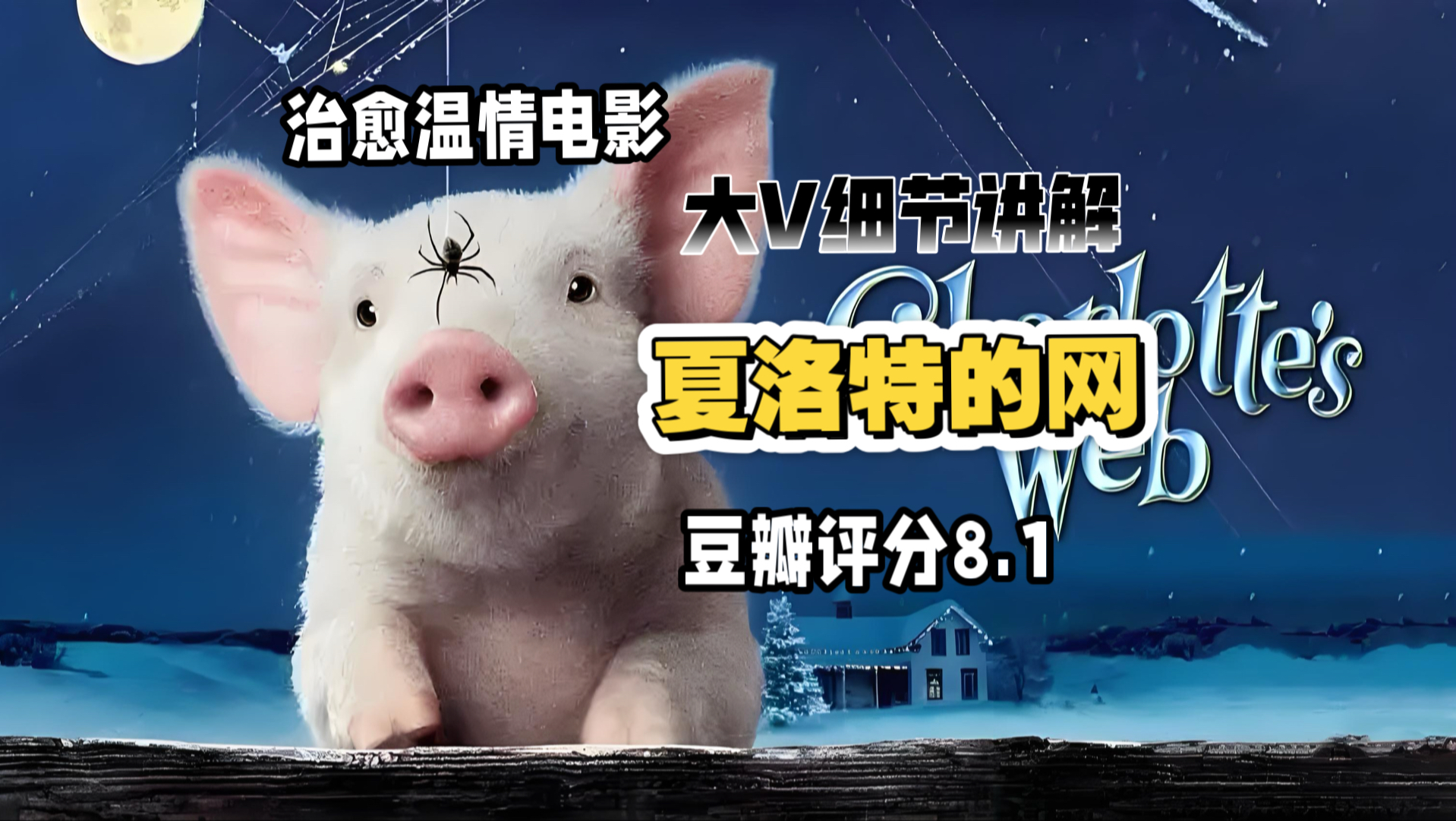 大V细节讲解《夏洛特的网》一份纯粹的情谊，能照亮整段人生！