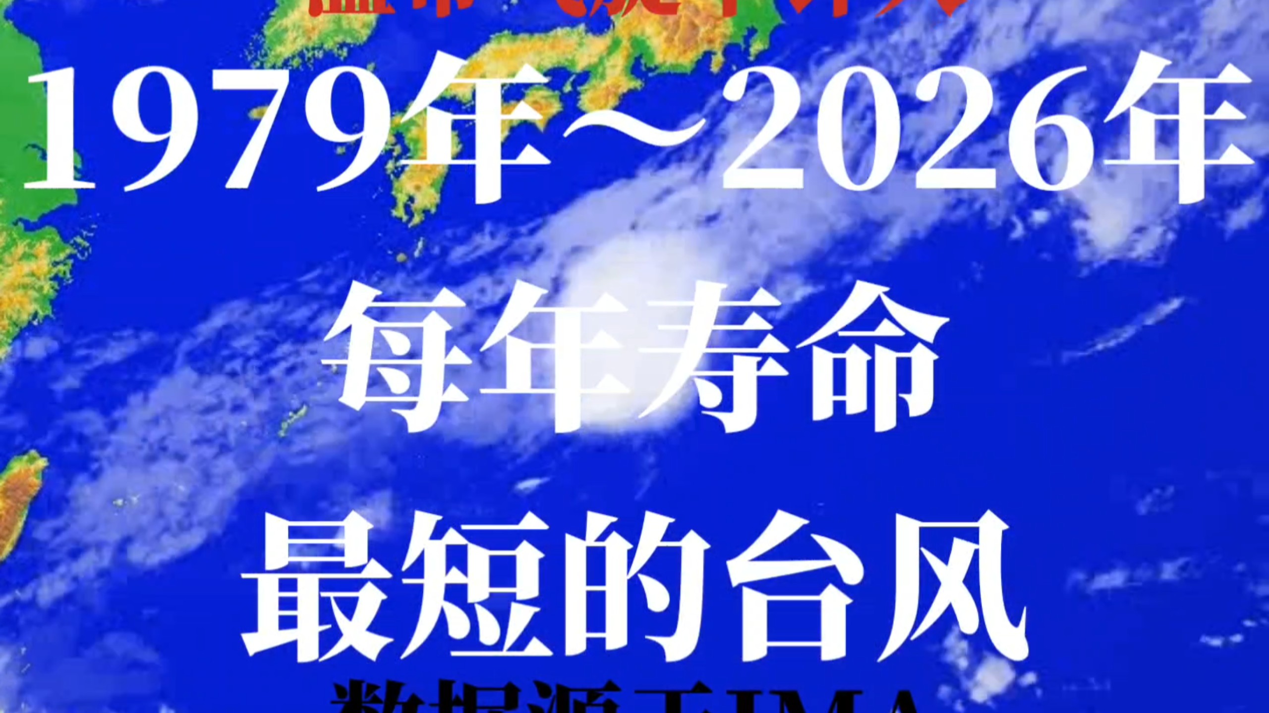1979年～2026年每年寿命最短的台风