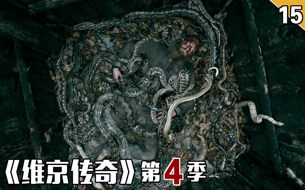 【长工】维京传奇人物被仇人丢进蛇窟，当场惨死《维京传奇》第四季 第15集