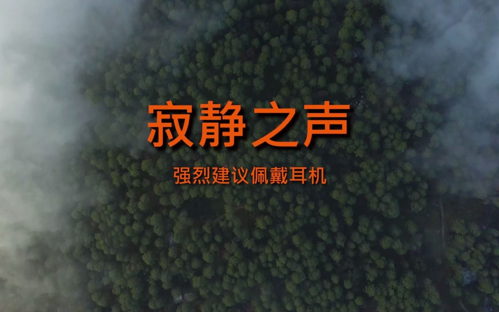 《寂静之声》高品质声源，强烈建议佩戴耳机！