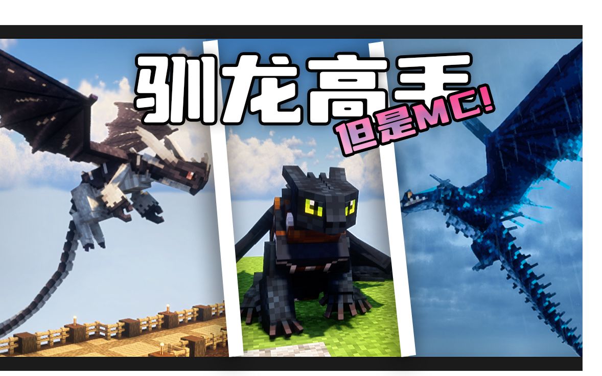 【驯龙高手模组介绍】无牙仔在MC！在世界各处相遇飞龙吧!