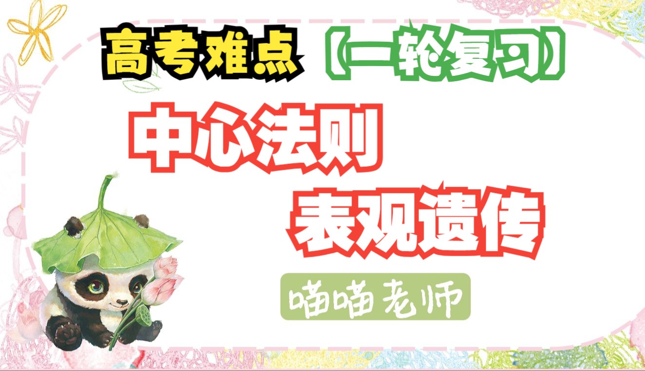 【高考难点】中心法则 表观遗传【一轮复习】