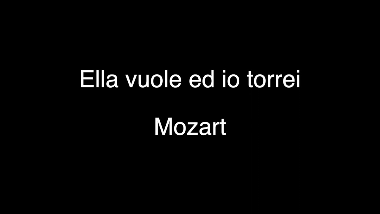 Ella vuole ed io torrei Piano accompaniment