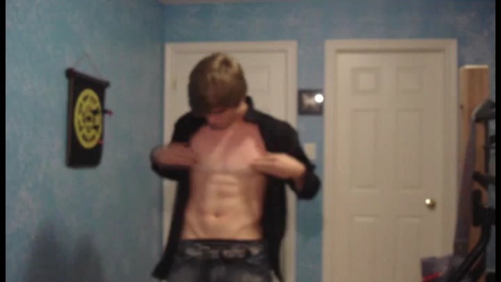 Sexy guy caught stripping