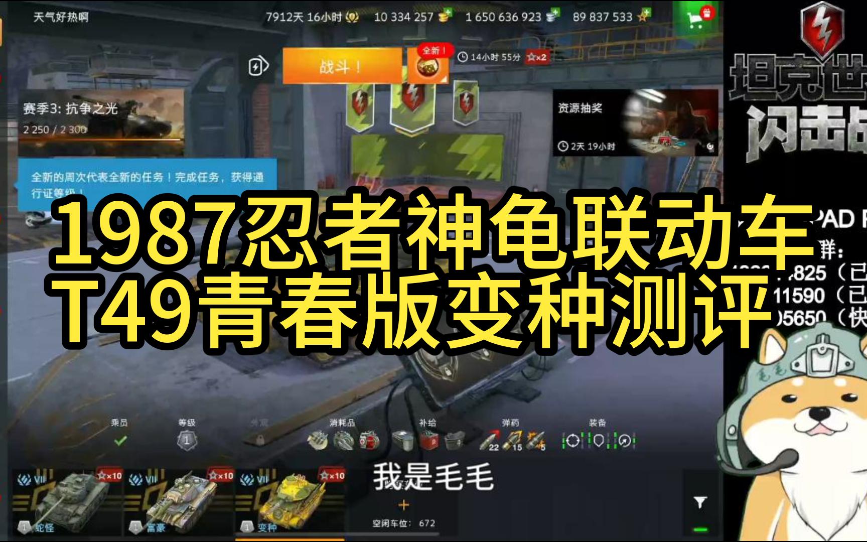 【毛毛WOTB】忍者神龟联动车：变种测评感受！