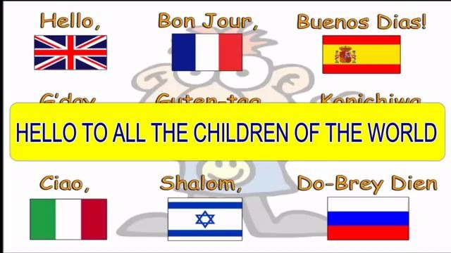 孩子超爱的一首歌：Hello To All The Children of the World   德意法日西语等表达“你好！”怎么说？