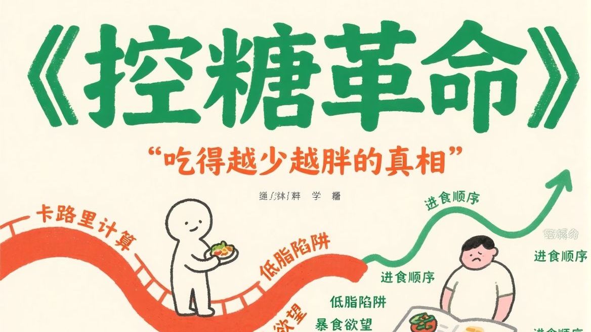 不节食也能瘦？沉浸式拆解《控糖革命》：只需改变吃饭顺序，效果堪比“生物外挂”！