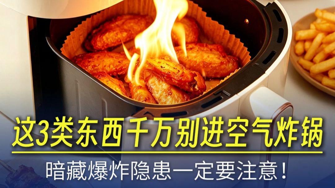 空气炸锅用对是神器，用错是定时炸弹！这三样东西千万别放进去！
