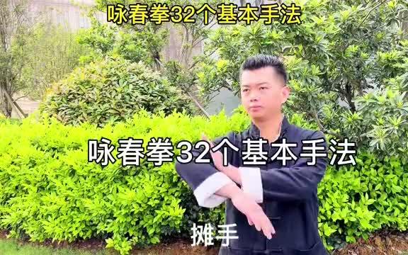 咏春拳32个基本手法，你如果都会了，咏春也就不难练了