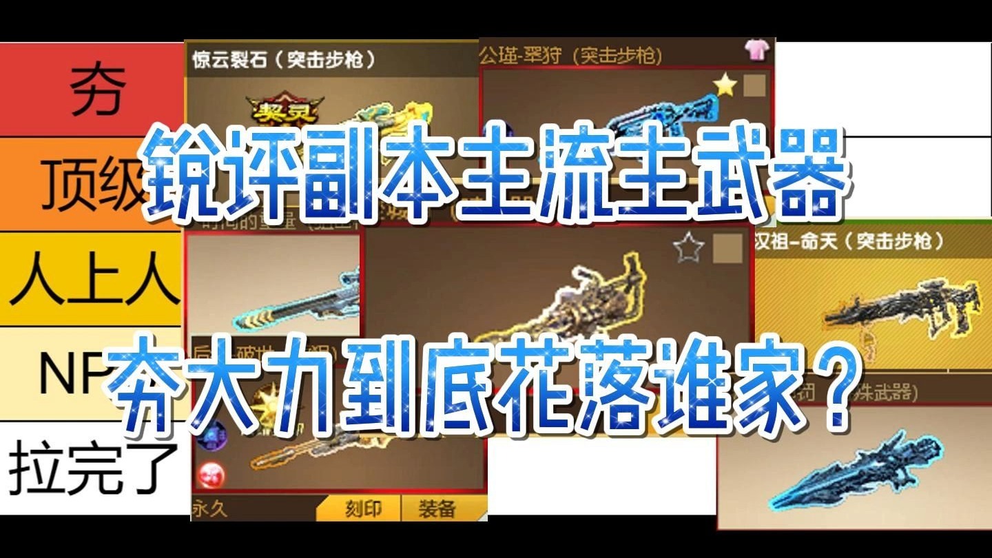 【反恐行动】从夯到拉锐评副本主流主武器