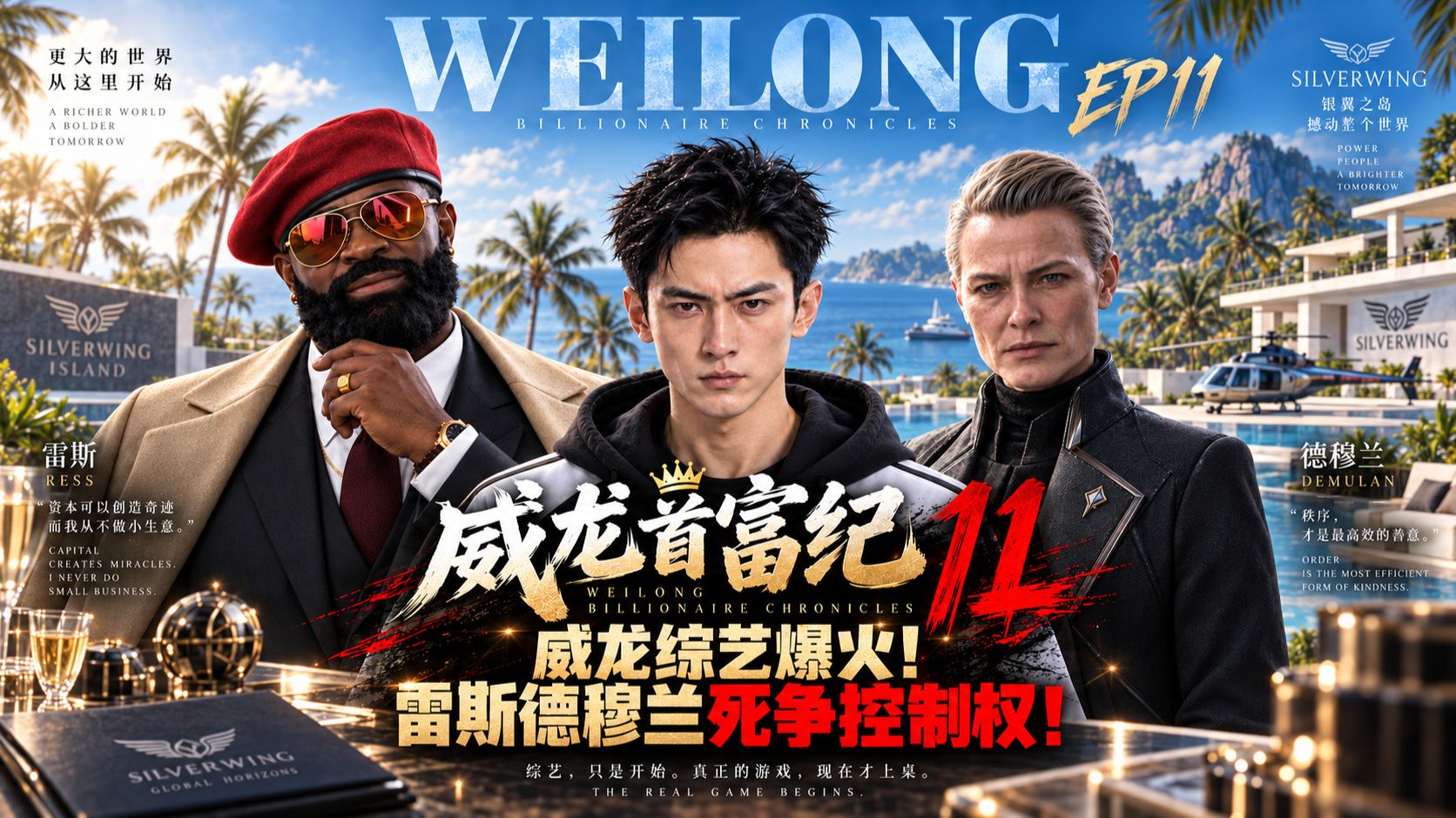 威龙首富纪11：威龙综艺爆火，雷斯德穆兰死争控制权！【AI全民制作人】