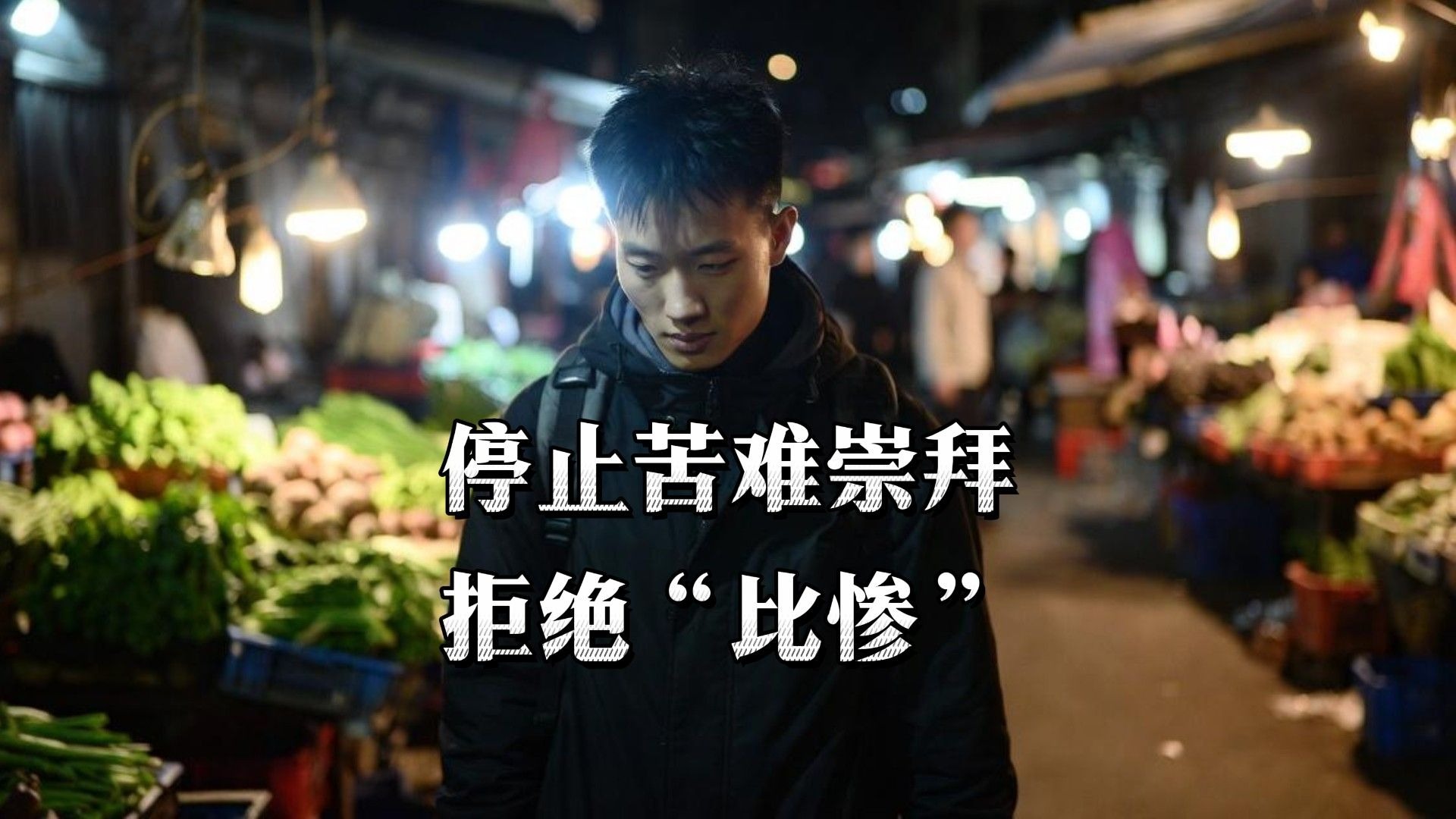 累了需要的是休息，而不是凌晨四点去菜市场找安慰