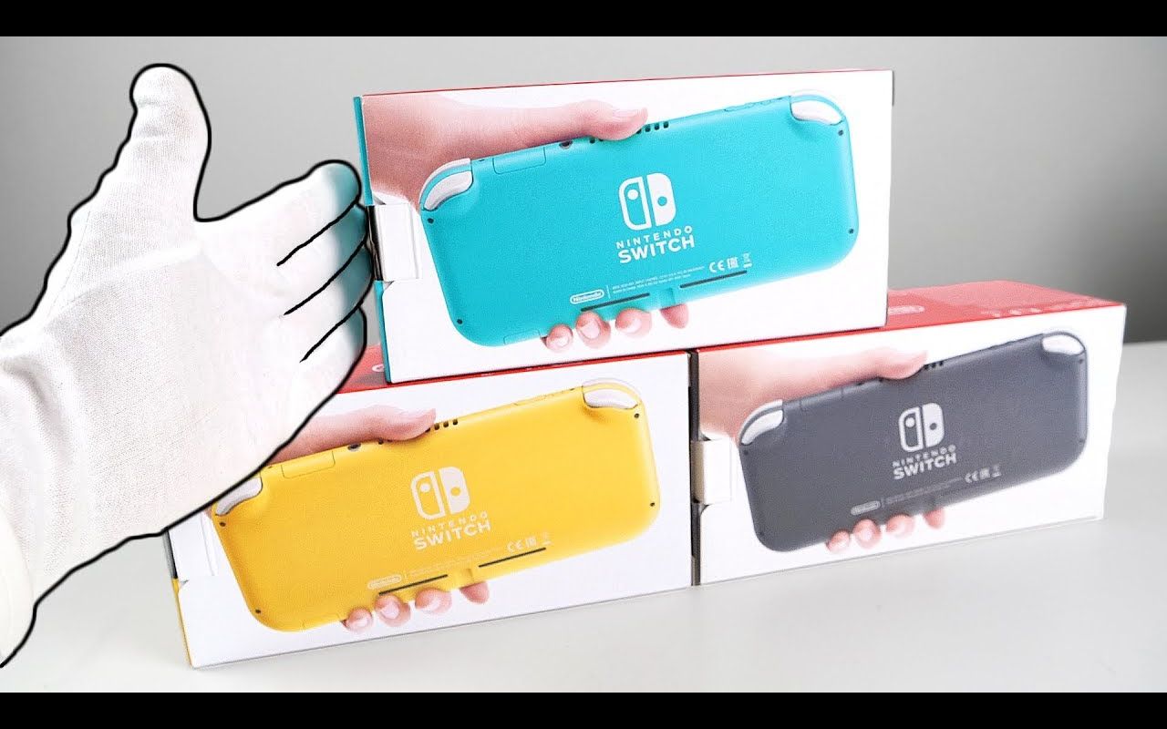【1080P60】任天堂Switch Lite主机开箱（全颜色）-塞尔达，我的世界，堡垒之夜等试玩