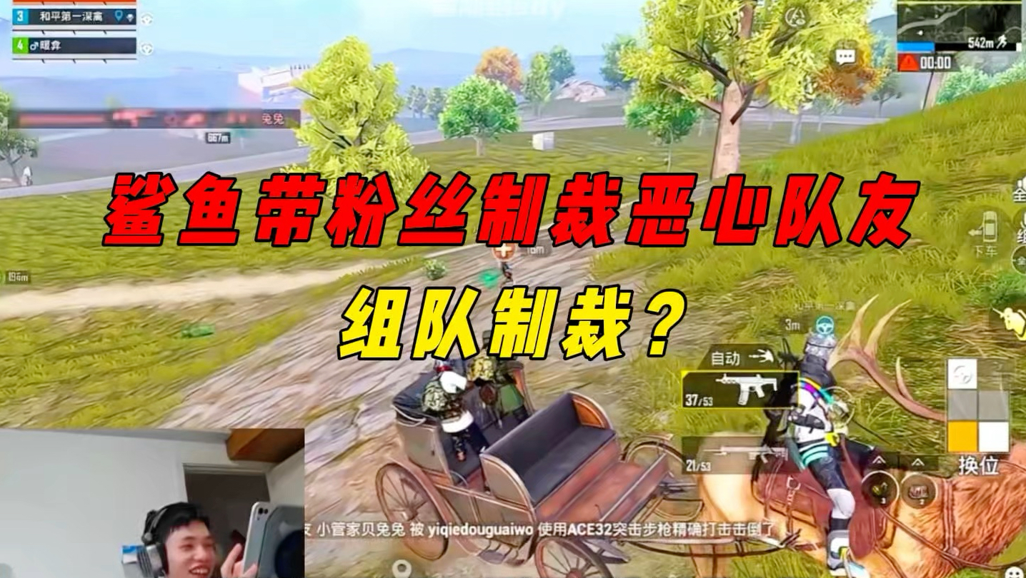 《鲨鱼和逆心带粉丝手刃队友，决赛圈鲨鱼解锁名场面！》