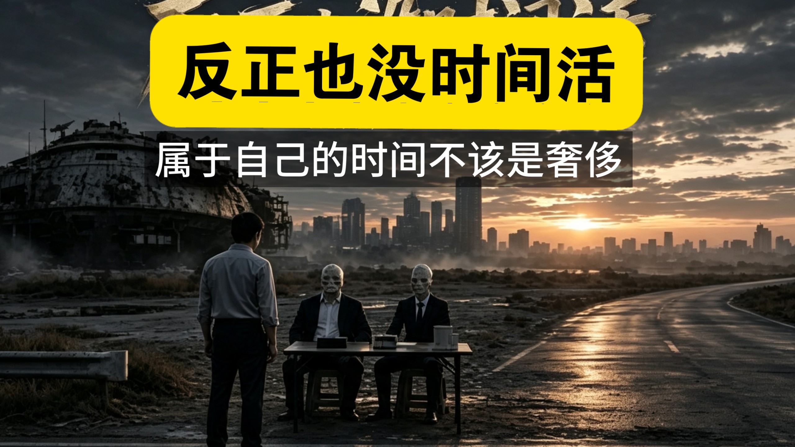 AI短片《反正也没时间活》 关注时间贫困，属于自己的时间，不应该成为一种奢侈。用当下换未来，等到未来到来，却没时间去享受，你还有多少可以自由支配的时间？