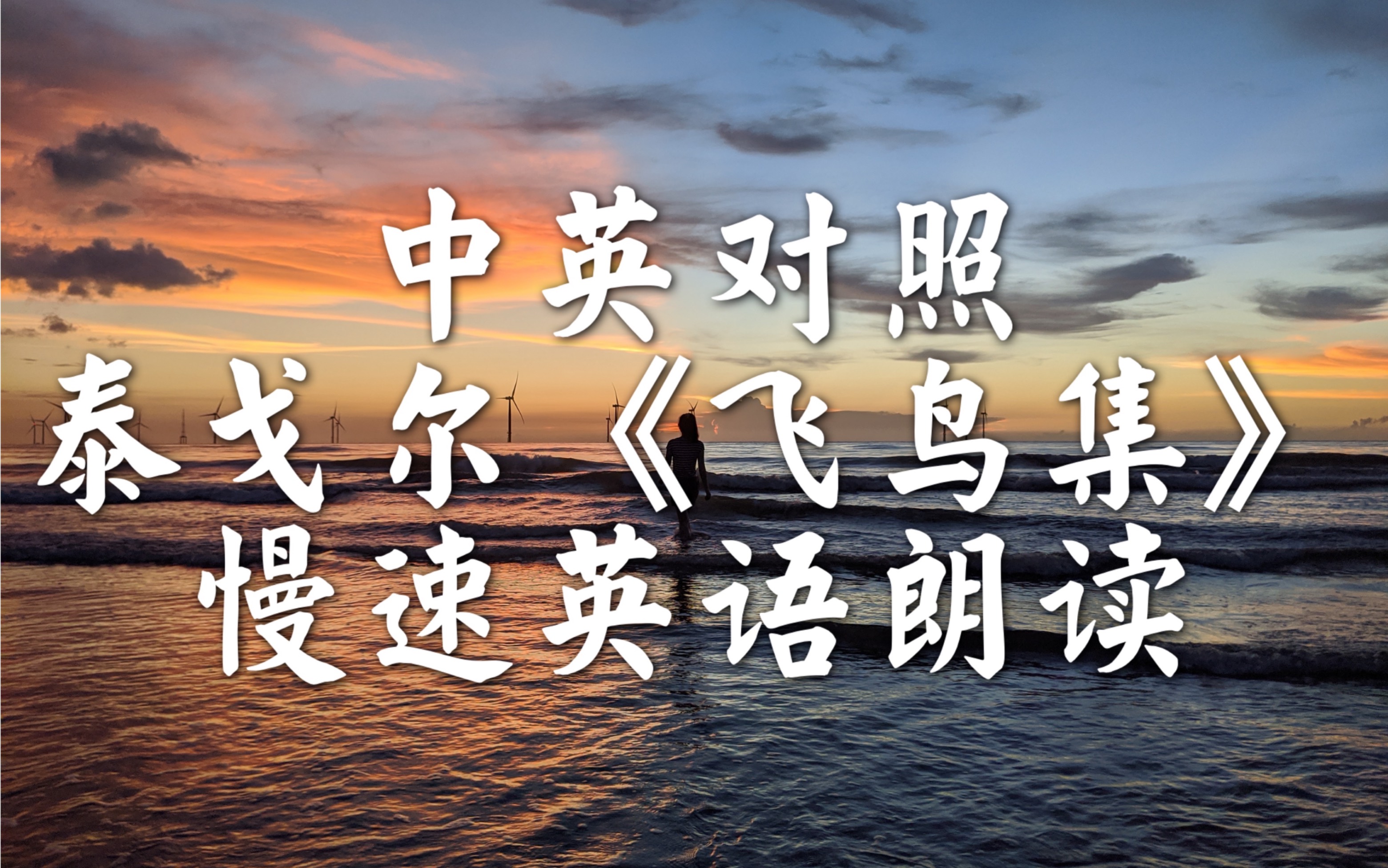 泰戈尔《飞鸟集》慢速英语朗读（全326篇）中英对照 美音跟读 睡前伴读 温柔治愈