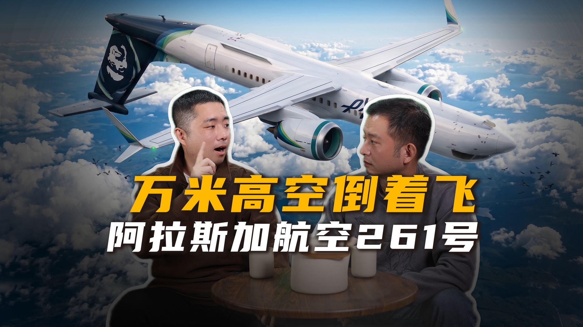 万米高空中的倒飞客机