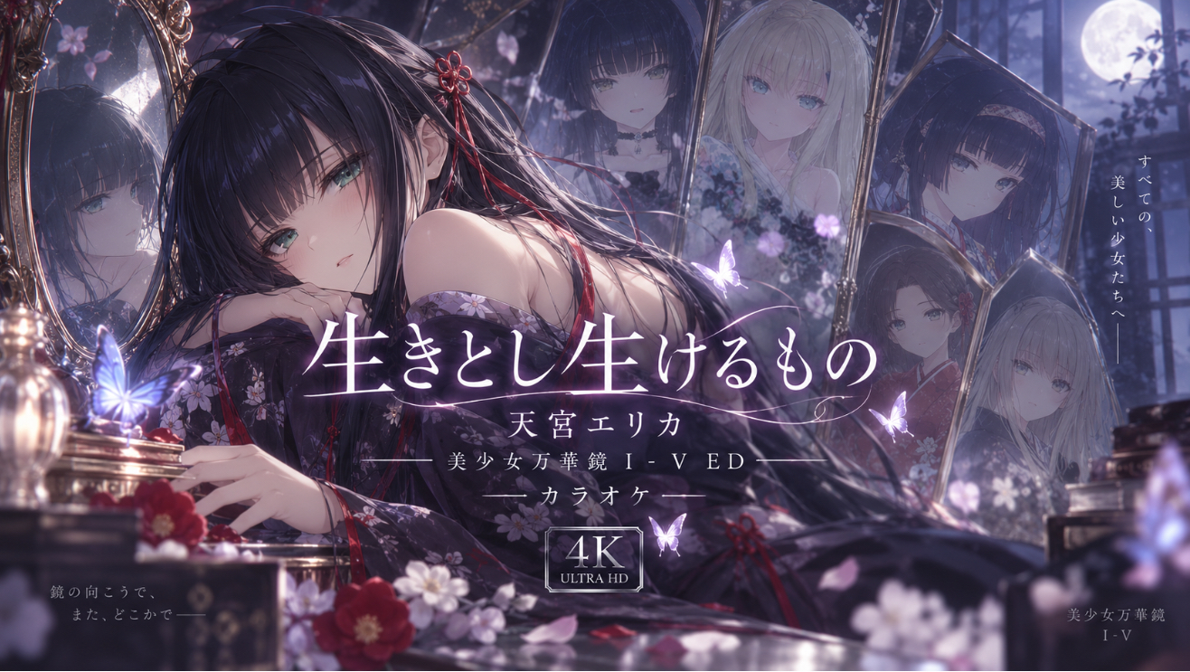 【KTV导唱字幕】【生きとし生けるもの/芸芸众生】天宮エリカ 美少女万華鏡/美少女万华镜ED 4K UHD 2160P 60FPS