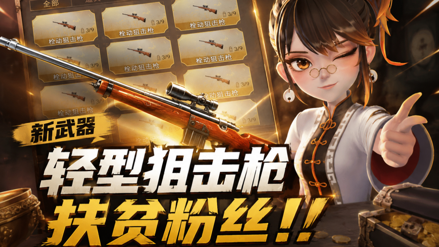 新武器“轻型狙击枪”扶贫粉丝！！东风吹战鼓擂 九儿狙击怕过谁？