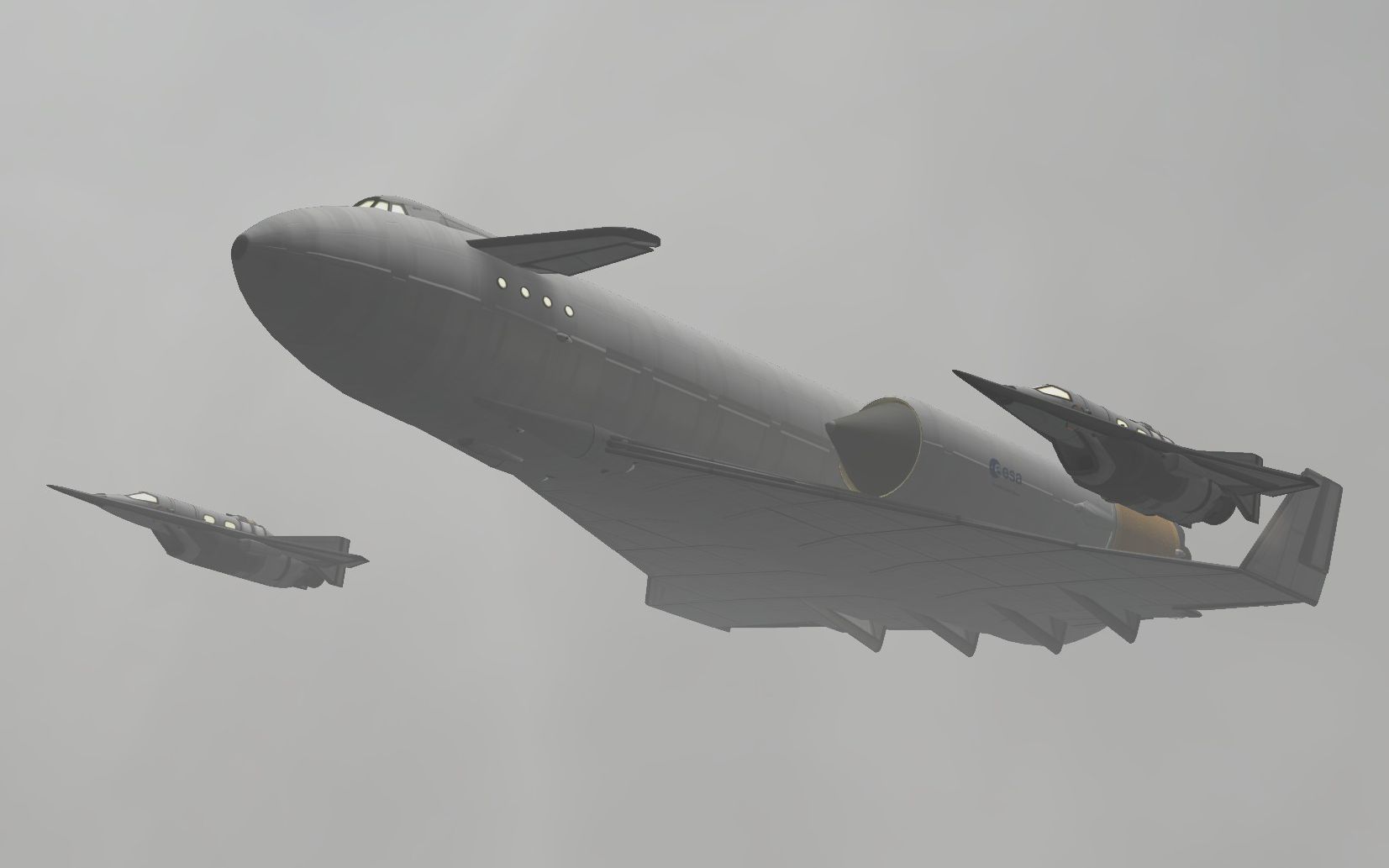 [纯原版] ES-108 TEMPEST II 162吨货运SSTO空天飞机解说与飞行