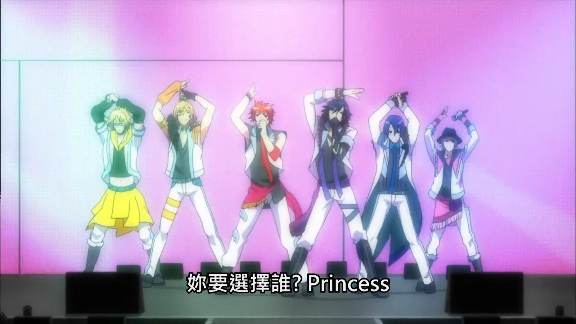 歌之王子殿下：《真爱1000%》由[ST☆RISH]的一十木音也、圣川真斗、四之宫那月、一之濑时矢、神宫寺莲、来栖翔演唱【真爱1000%】