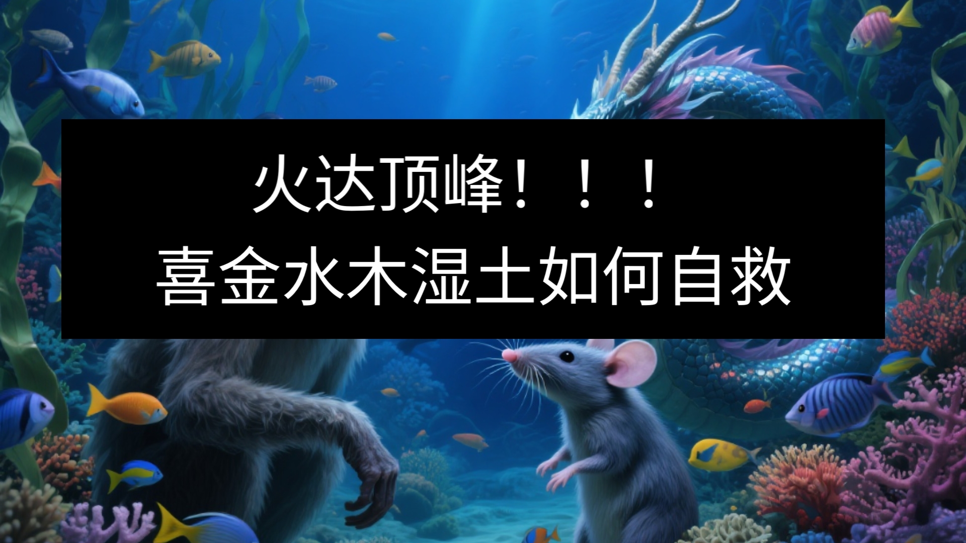火达顶峰！！如何自救？喜金水木之自救