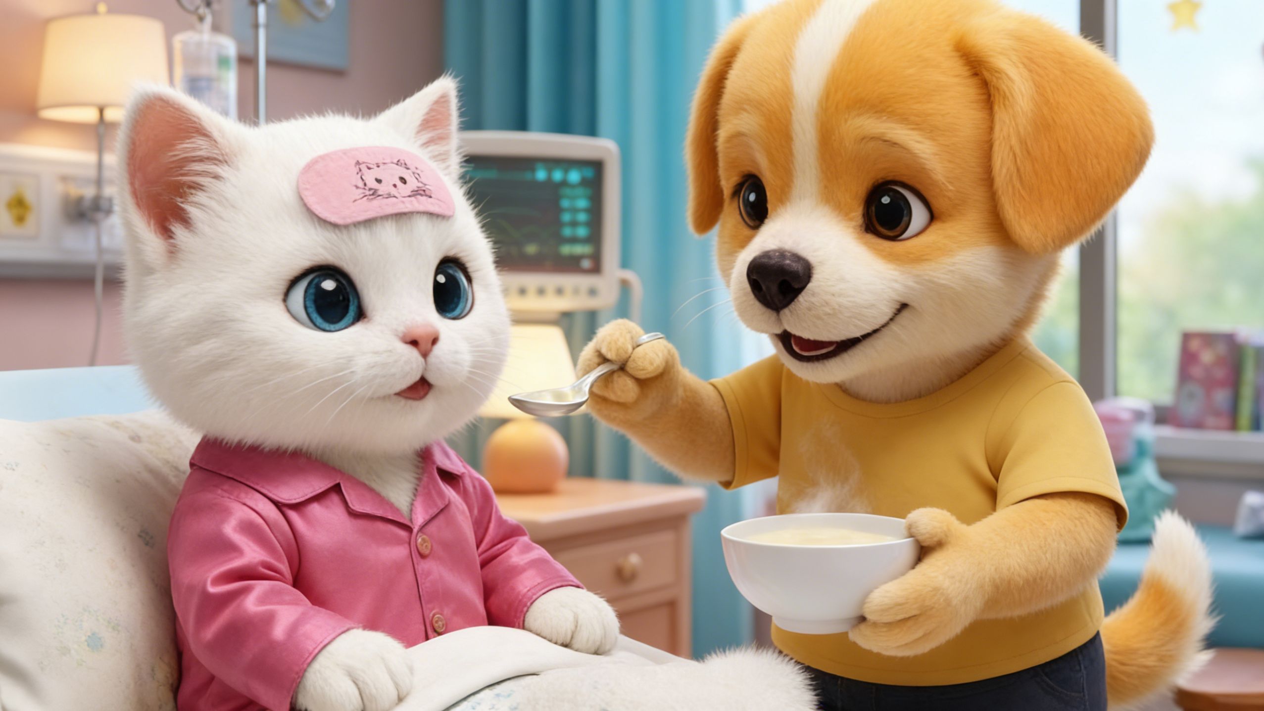 小雨天里，小狗救下被困的小伙伴 —— 超暖心的动物故事 🌧️🐶🐱