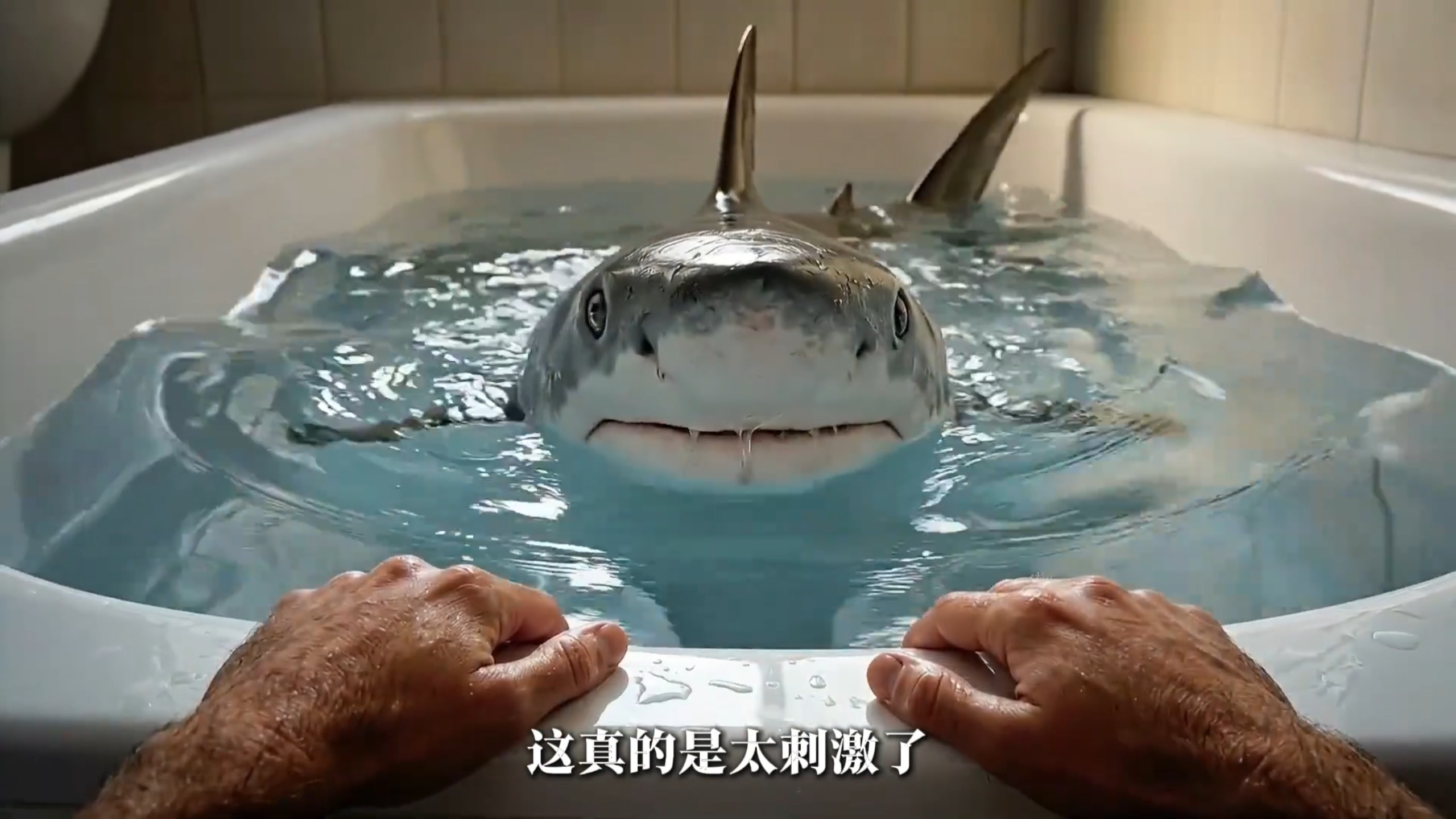 养一只巨齿鲨当宠物