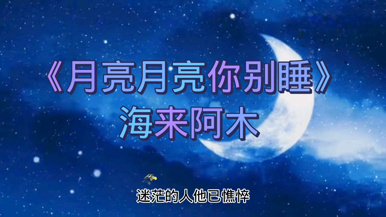 网红情歌《月亮月亮你别睡》海来阿木演唱伤感悲情。