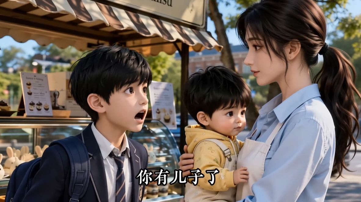 离婚后我带着儿子在学校门口摆摊，结果碰到了前夫的侄子#心肝颤：双宝助攻复婚记