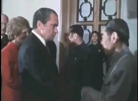 尼克松和周总理一起用餐(原音) 1972.2.27 上海