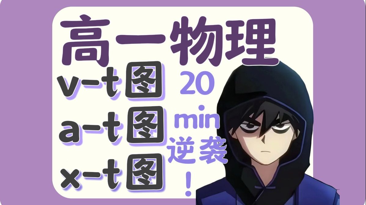 【高一物理】20分钟搞懂【x-t图/v-t图/a-t图】所有考点，超干逆袭课！