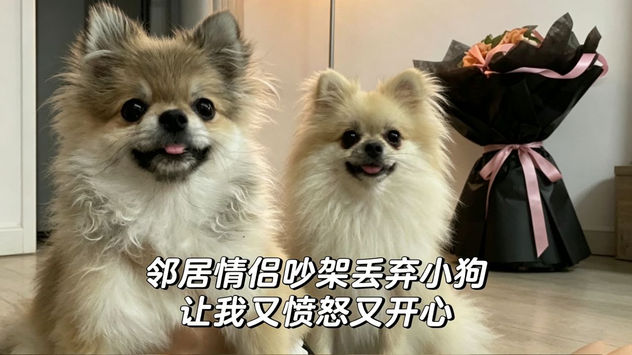 邻居情侣吵架丢弃小狗，让我又愤怒又开心 #博美 #宠物狗