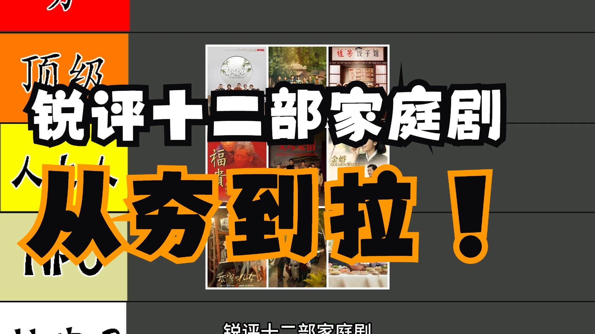 锐评十二部家庭剧，哪部剧是你的最爱