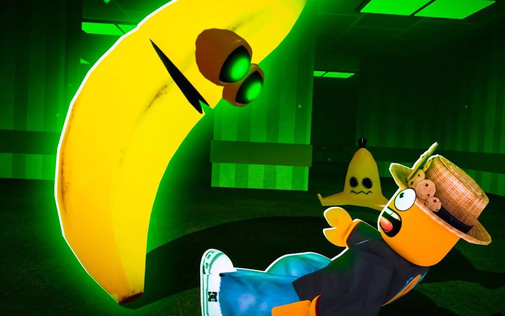 Roblox逃离香蕉先生！最后一秒被怪物抓到了！面面解说