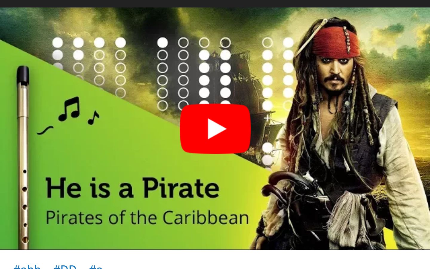 加勒比海盗 德普 爱尔兰哨笛 锡笛 He is a Pirate (Pirates of the Caribbean)tin whistle