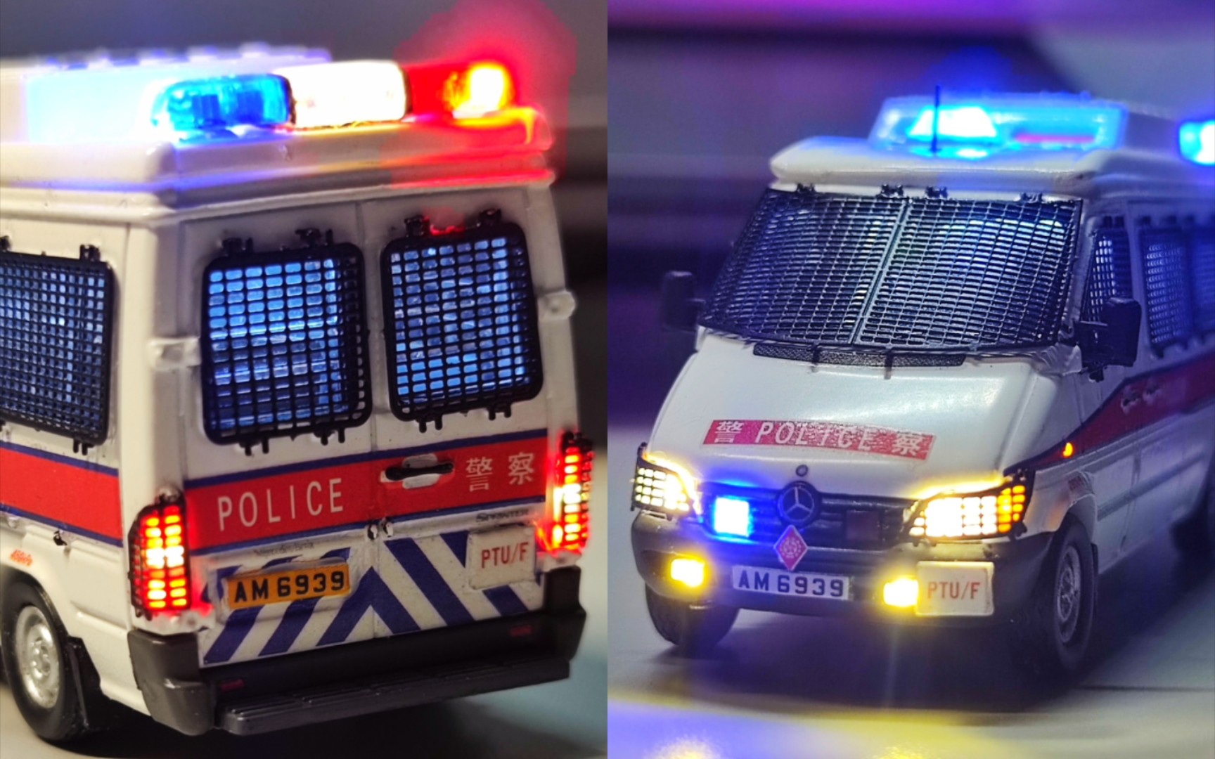 这车318个灯？！1/64香港冲锋车改灯！警车天花板系列！