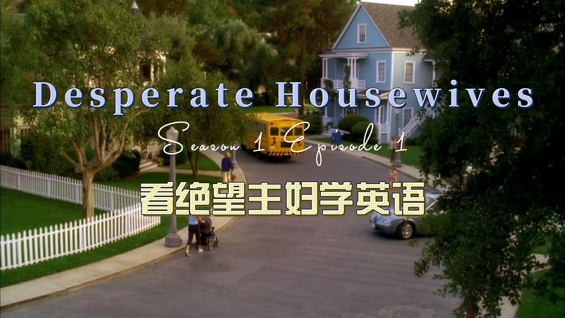 【看绝望主妇学英语】S01E01，听写+单词注释+影子跟读
