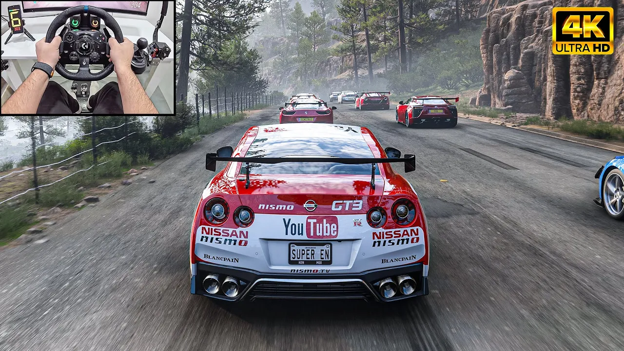 日产GTR R35对决超级跑车 - 《极限竞速：地平线5》 | 罗技G923方向盘